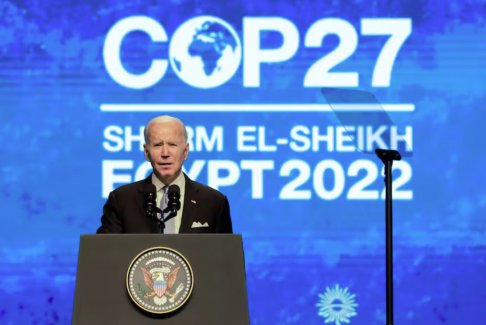 COP27：拜登說氣候危機關乎“地球的生命”