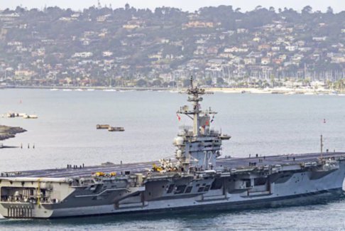 美國航母在加利福尼亞海岸附近發(fā)生火災(zāi)造成9人受傷
