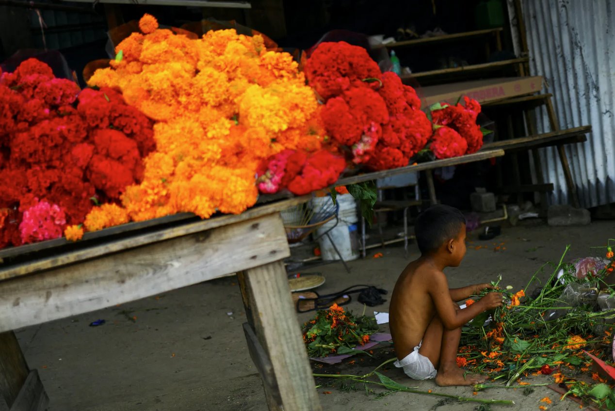 在阿卡普爾科的破壞中 墨西哥人紀念亡靈節