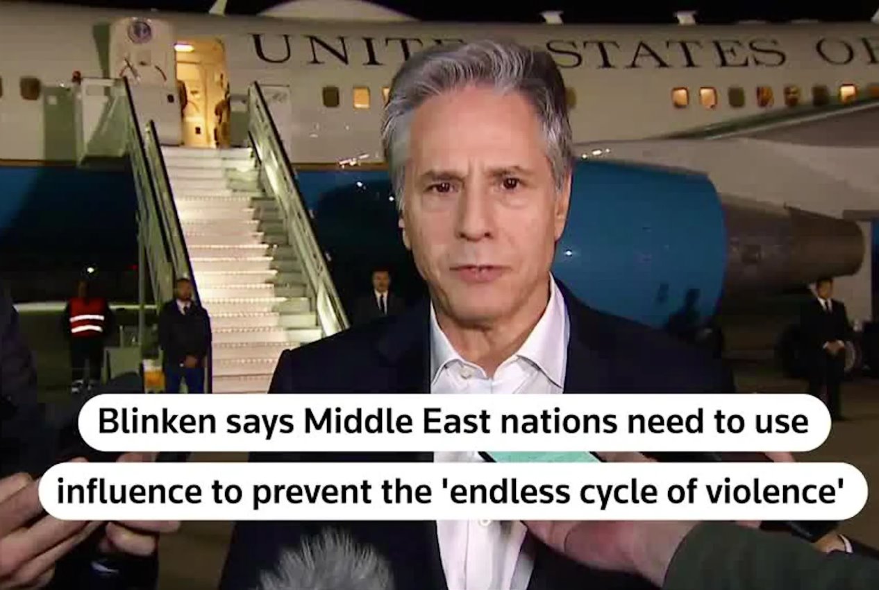 布林肯告訴記者,遏制戰(zhàn)斗幾乎符合中東所有國(guó)家的利益。