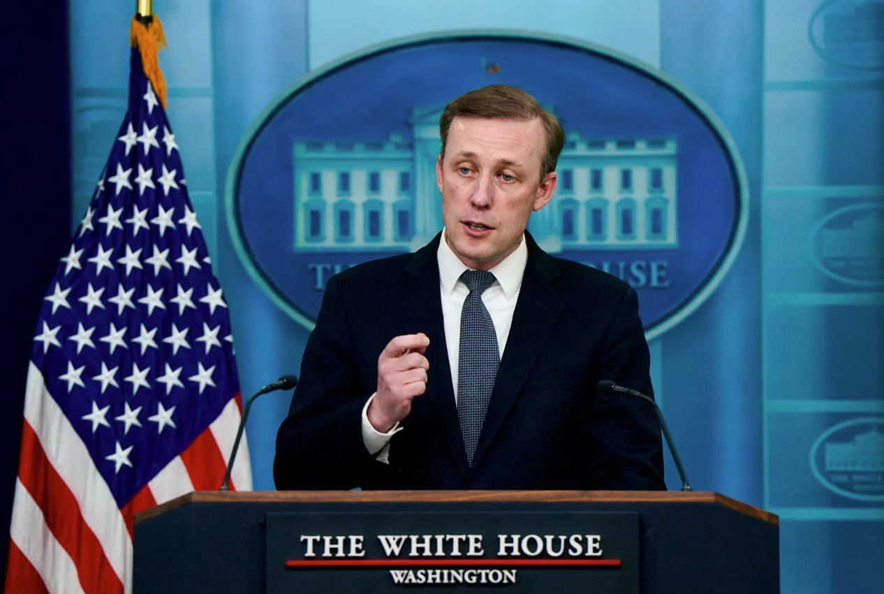 美國白宮國家安全顧問杰克·沙利文于2024年4月24日在美國華盛頓白宮舉行的新聞發布會上發表講話。