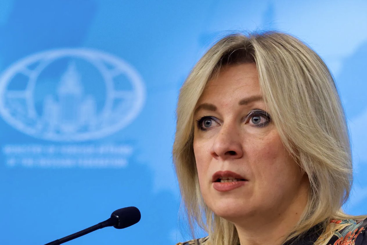 俄羅斯外交部發(fā)言人瑪麗亞&middot;扎哈羅娃于2023年4月4日在俄羅斯莫斯科舉行的新聞發(fā)布會(huì)上發(fā)表講話。