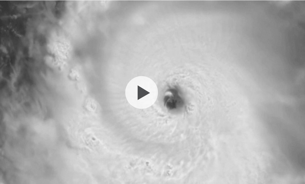 從加勒比海太空看到的颶風貝里爾