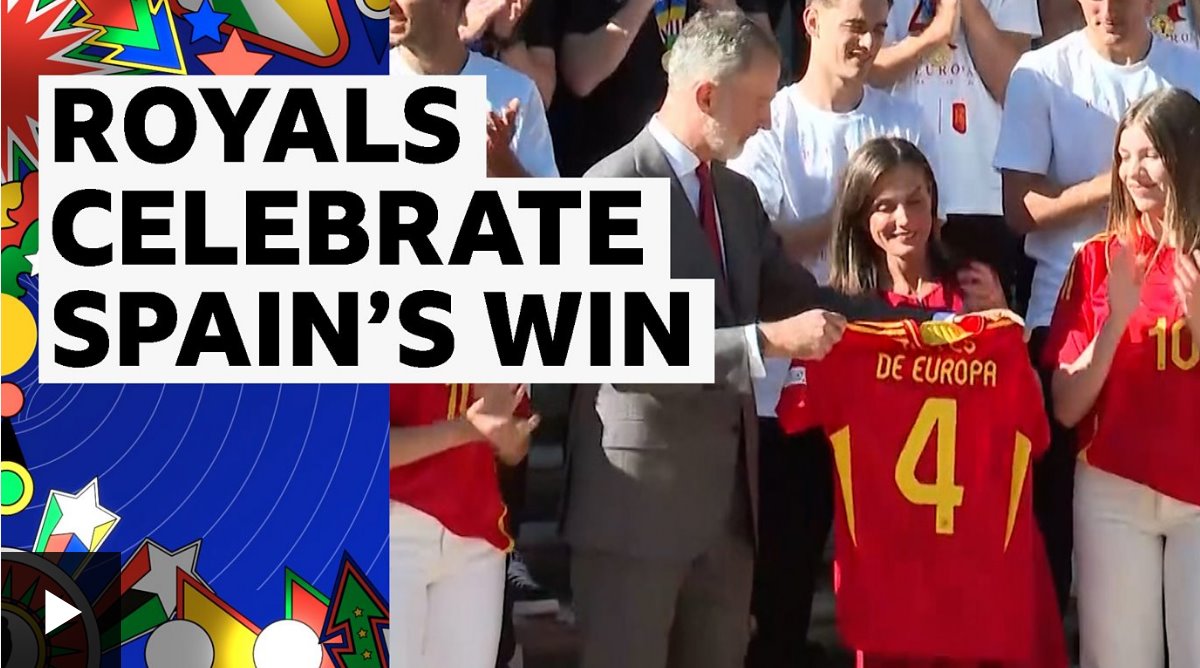 西班牙皇室慶祝2024年歐洲杯奪冠