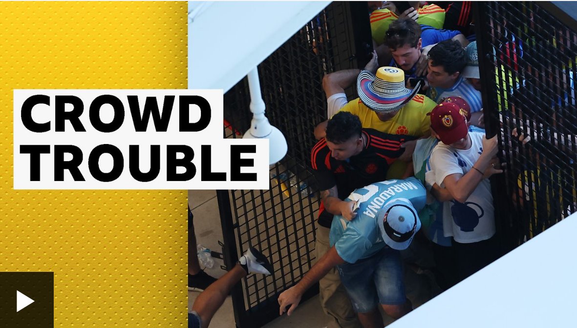 美洲杯:阿根廷和哥倫比亞陷入人群困境