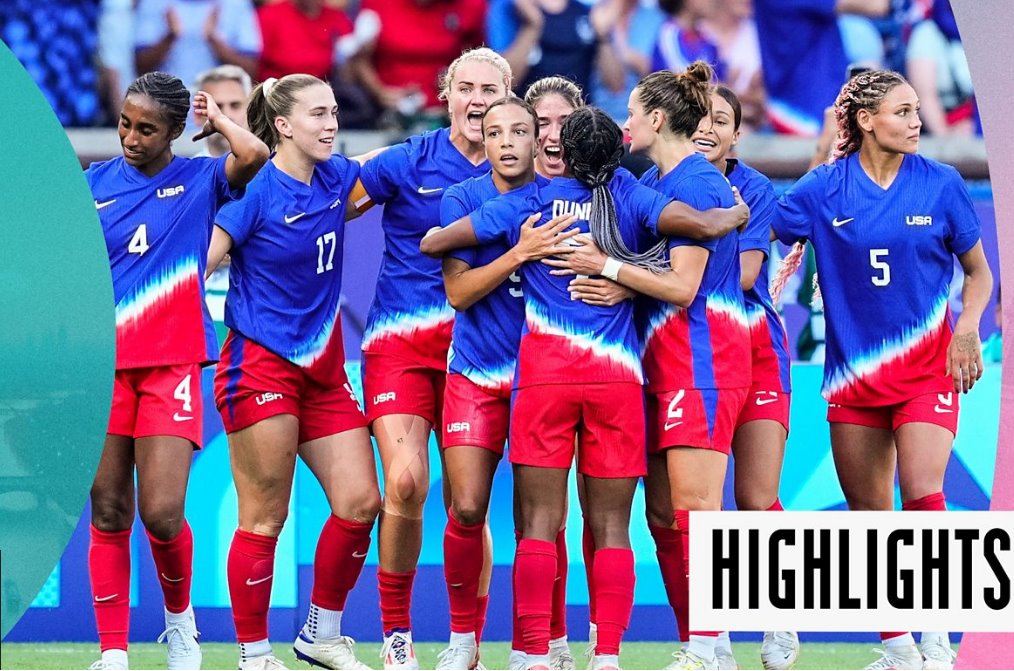 艾瑪&middot;海耶斯帶領美國隊在首場比賽中擊敗巴西奪得奧運金牌