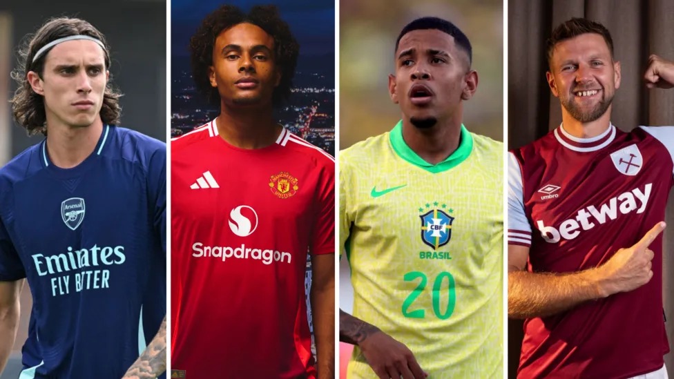 里卡多·卡拉菲奧里、約書(shū)亞·齊爾克澤、薩維尼奧和尼克拉斯·福爾克魯格(從左到右)是英超新秀