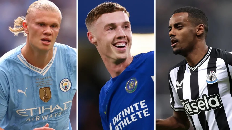 (從左到右)埃爾林·哈蘭德、科爾·帕爾默和亞歷山大·伊薩克