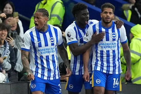 英超聯賽布萊頓3-2托特納姆熱刺