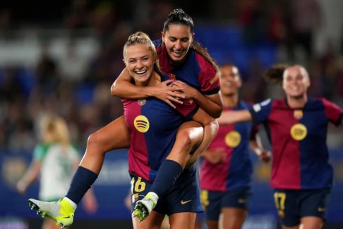 歐洲女子冠軍聯(lián)賽巴塞羅那9-0哈馬比