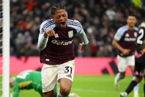 英超聯賽阿斯頓維拉2-1萊斯特城