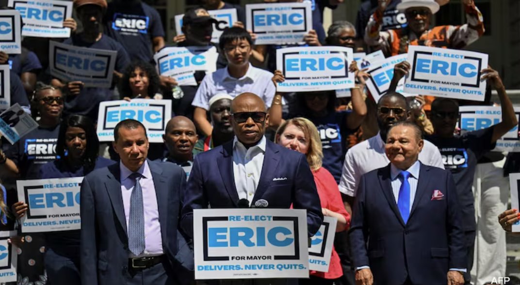 埃里克·亞當(dāng)斯稱,他是紐約市長選舉中“唯一能擊敗佐赫蘭·馬姆達(dá)尼的人”。