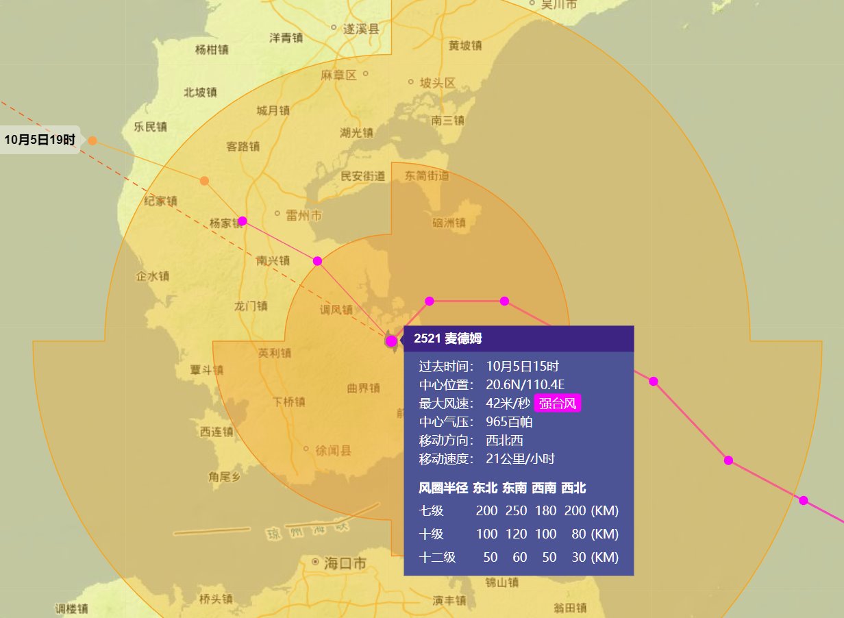 臺風麥德姆登陸廣東 最大風力14級