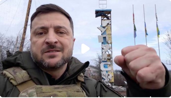 澤連斯基身穿防彈衣親赴前線